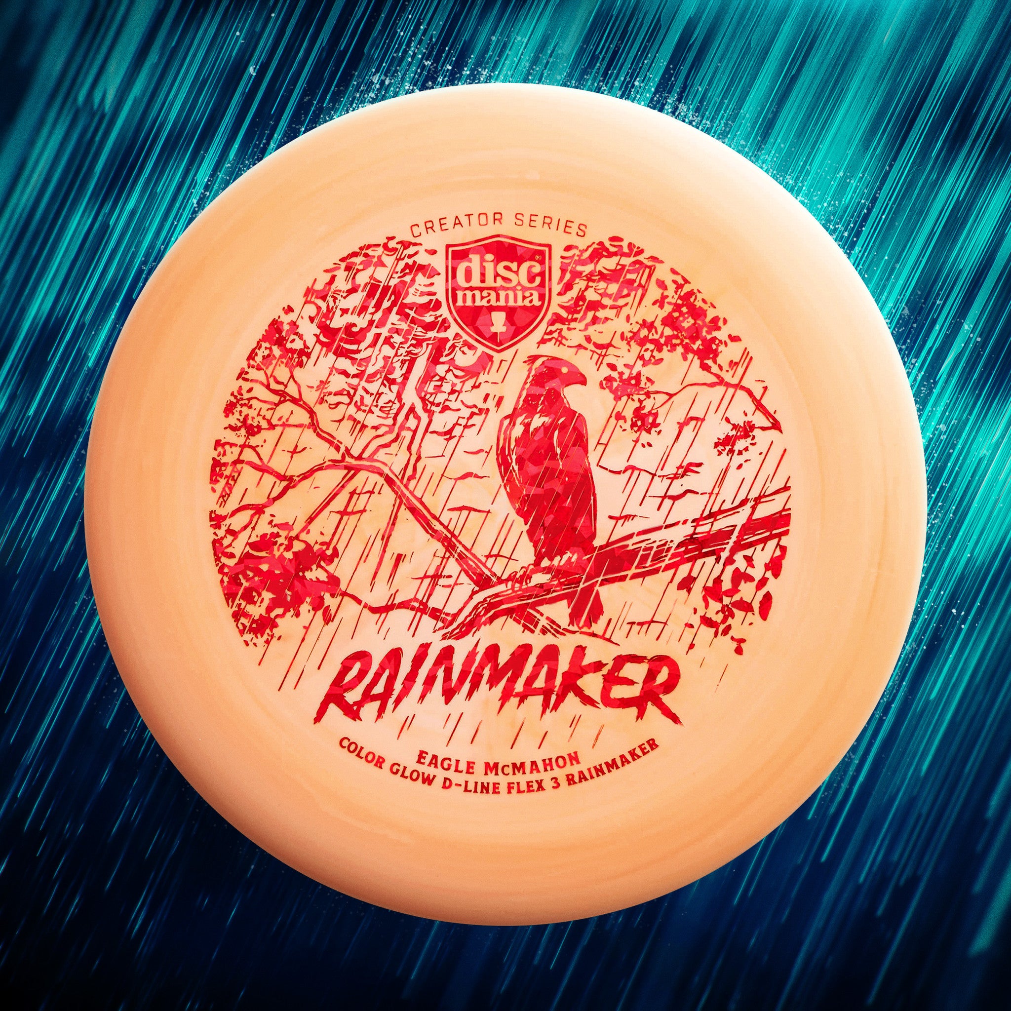 Discmania Eagle McMahon Creator Series Color Glow D-Line Rainmaker (Flex 3)